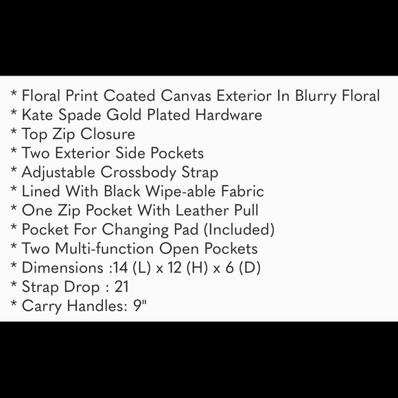 Kate Spade Adaira Laurel Way floral diaper bag - Picture 7 of 16